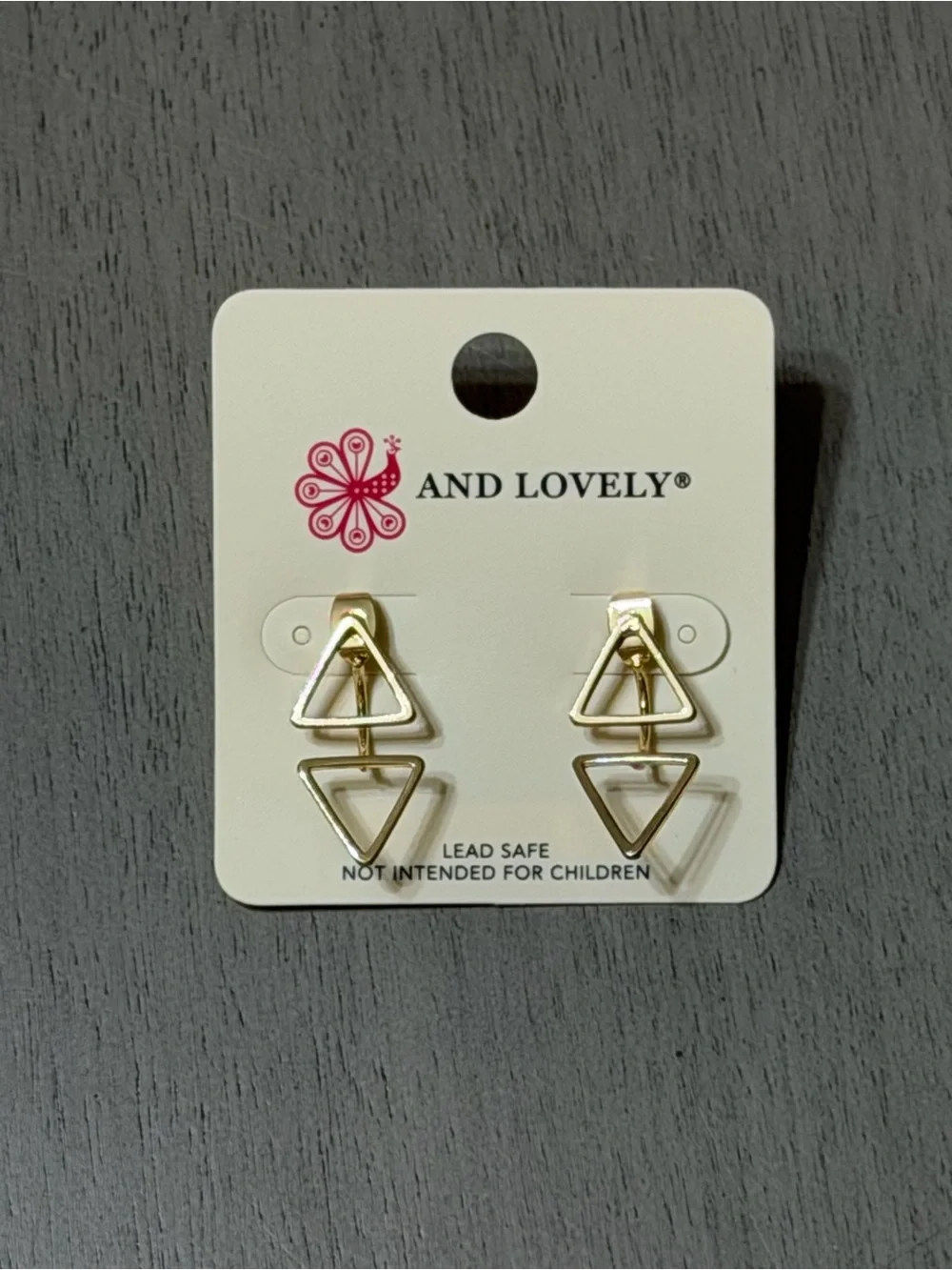 Gold Triangle Drop Earrings